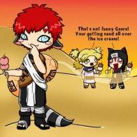 Chibi Gaara and sandy  ice-cream